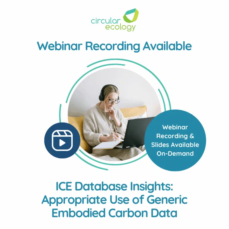 Webinar Recap Ice Insights Appropriate Use Of Generic Embodied Carbon
